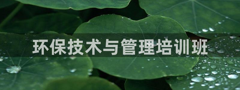 彩名堂官网计划：环保技术与管理培训班