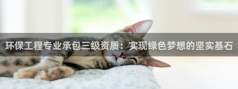 彩名堂怎么跟计划才不连挂：环保工程专业承包三级资质：实现绿色