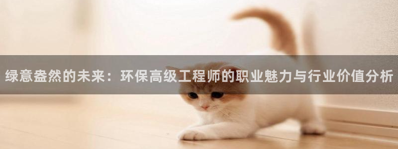 彩名堂01计划：绿意盎然的未来：环保高级工程师的职业魅力与行
