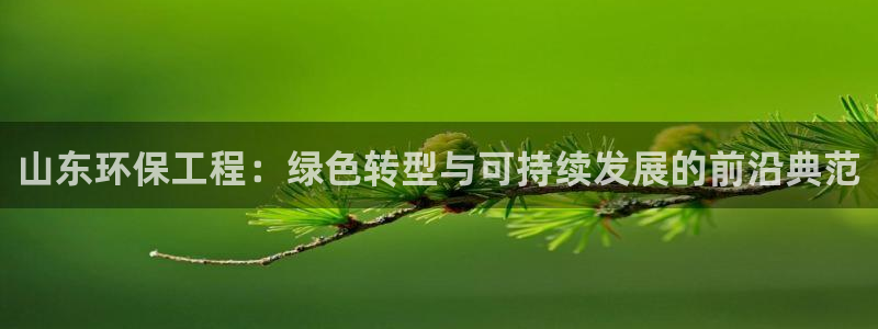 彩名堂下载官网：山东环保工程：绿色转
