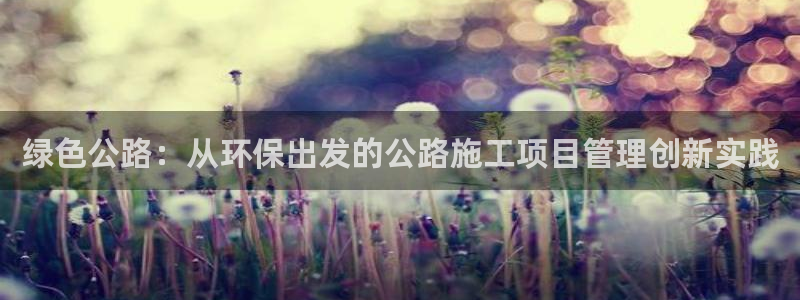 彩名堂人工预测免费计划：绿色公路：从