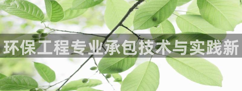 彩名堂50版本计划：环保工程专业承包技术与实践新