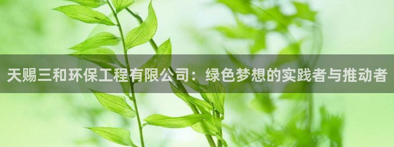 彩名堂下载官网：天赐三和环保工程有限公司：绿色梦想的实践者与