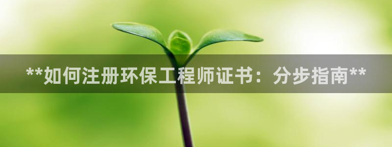 彩名堂移动客户端官网：**如何注册环保工程师证书：分步指南*